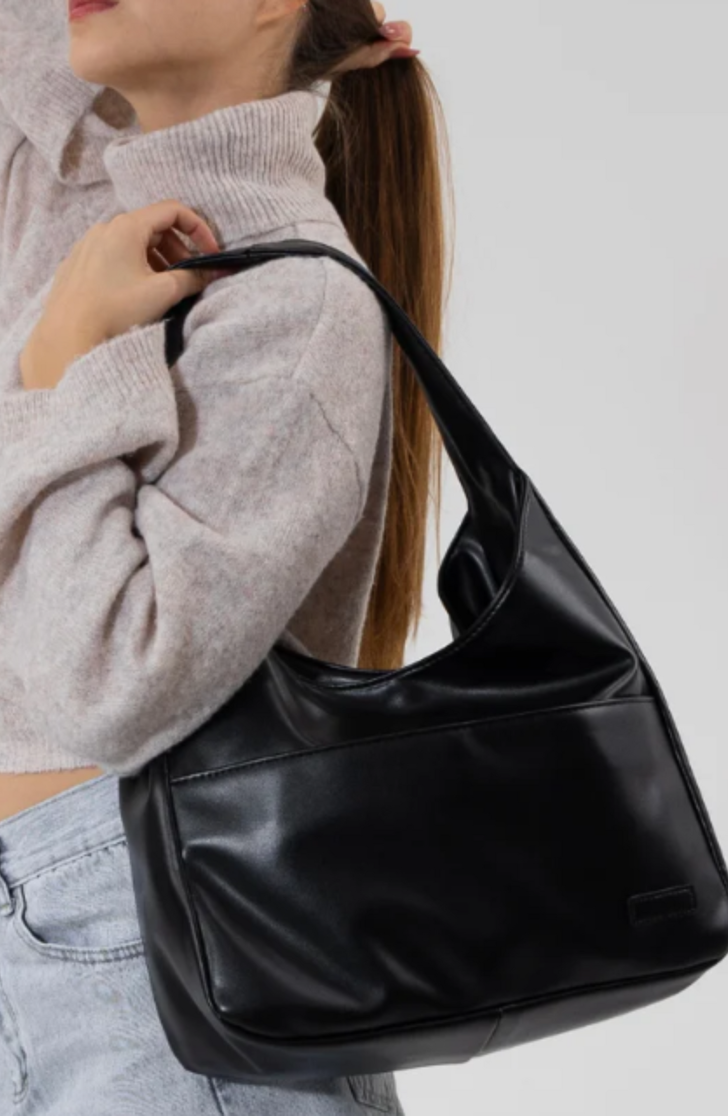 Luna vegan leather hobo bag