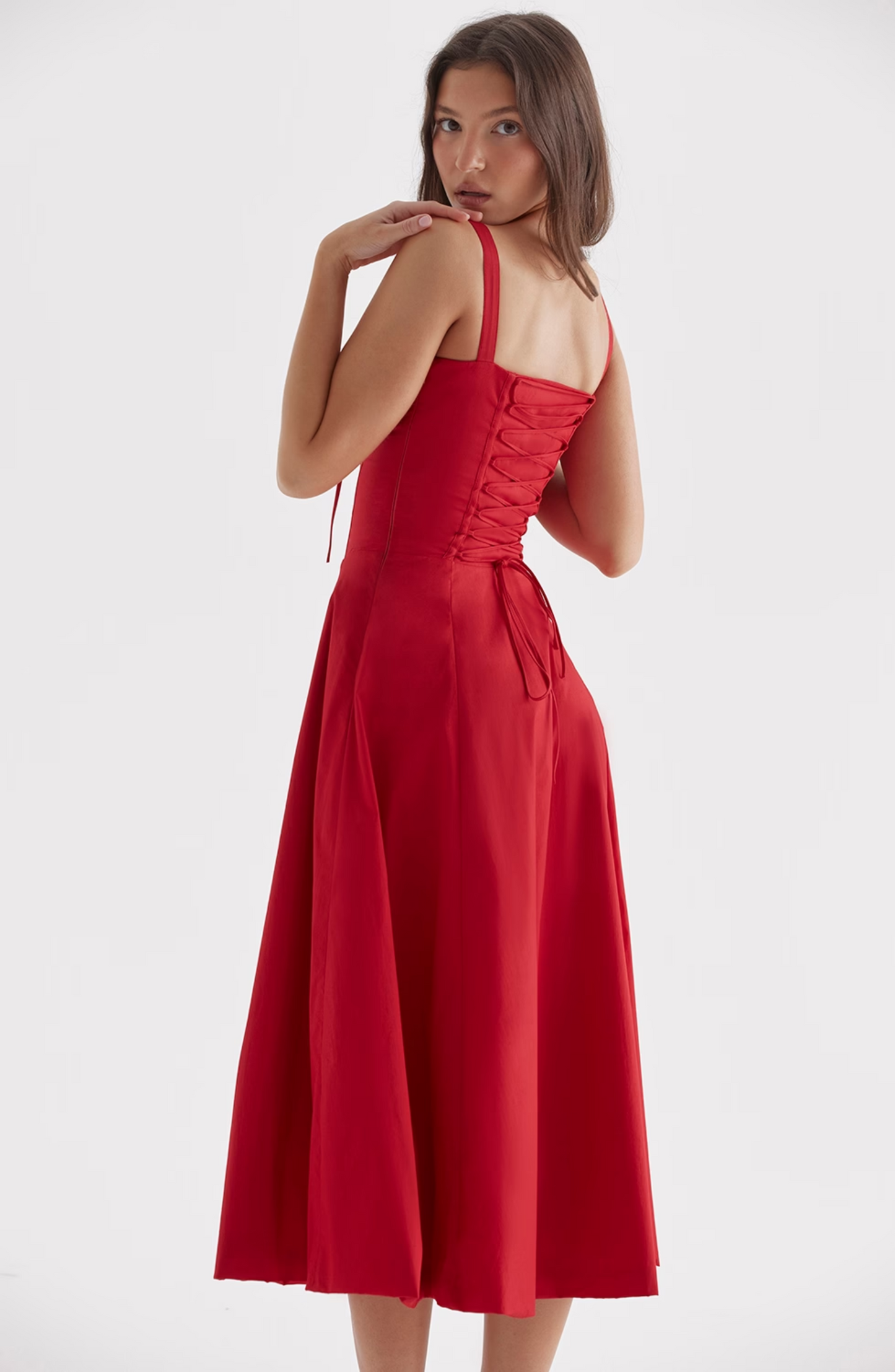 Pleated corset dress