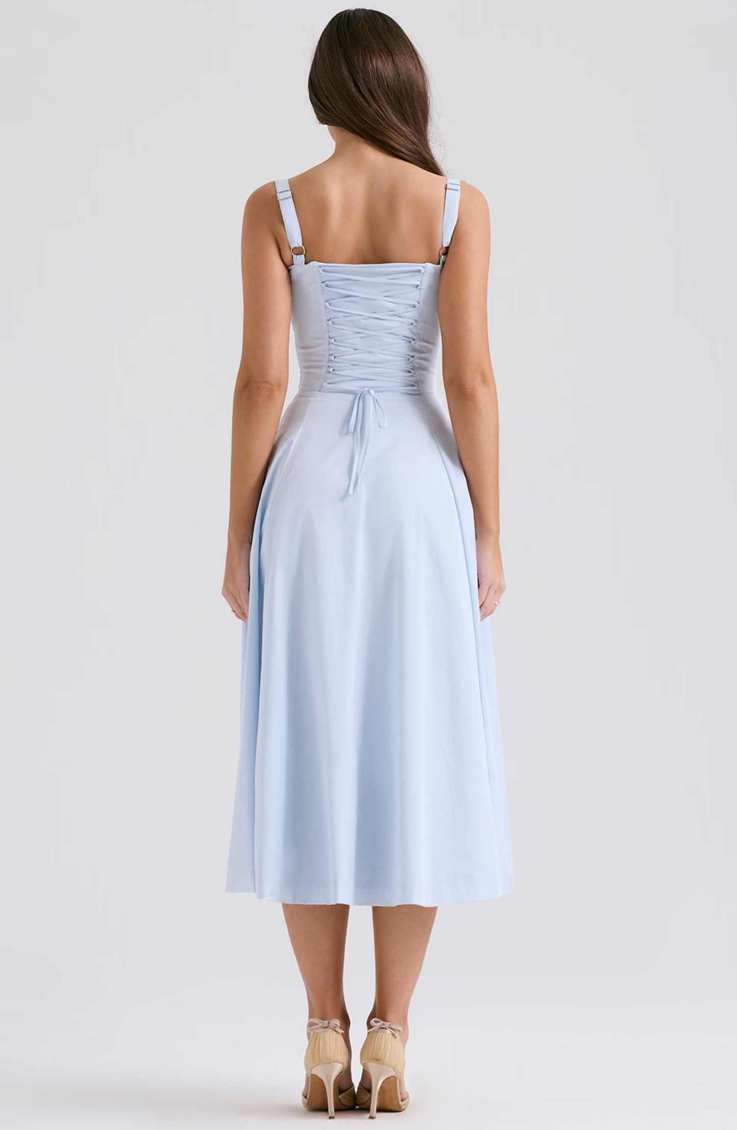 Pleated corset dress
