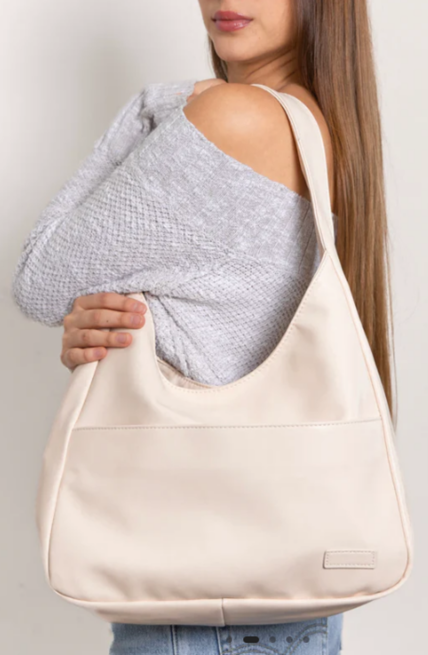 Luna vegan leather hobo bag