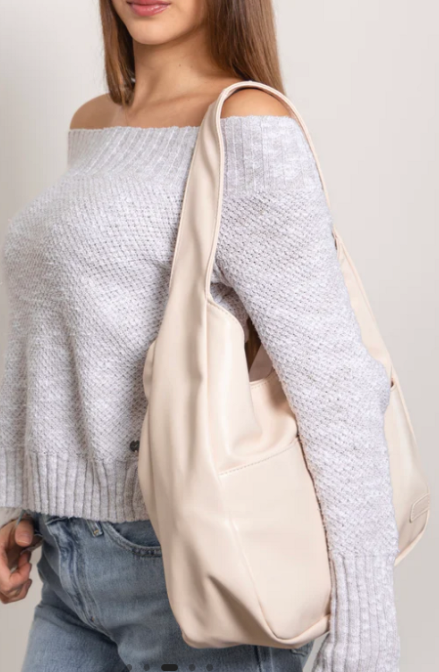 Luna vegan leather hobo bag