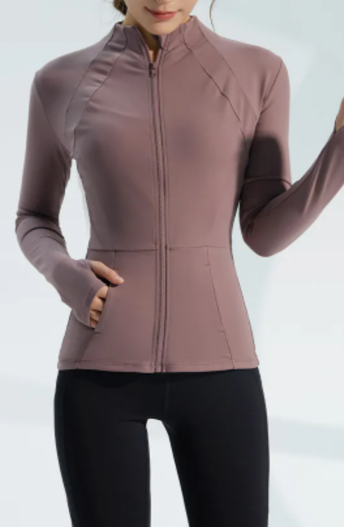 Slim Fit Sportjacke mit Reißverschluss