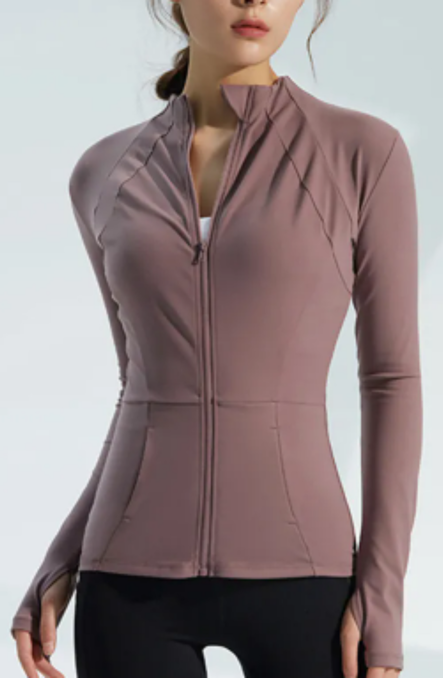 Slim Fit Sportjacke mit Reißverschluss