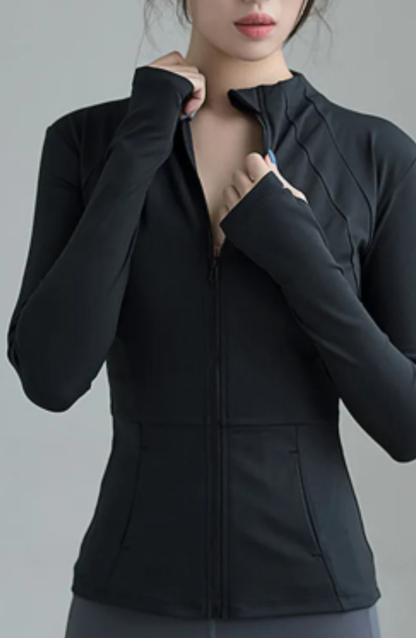 Slim Fit Sportjacke mit Reißverschluss