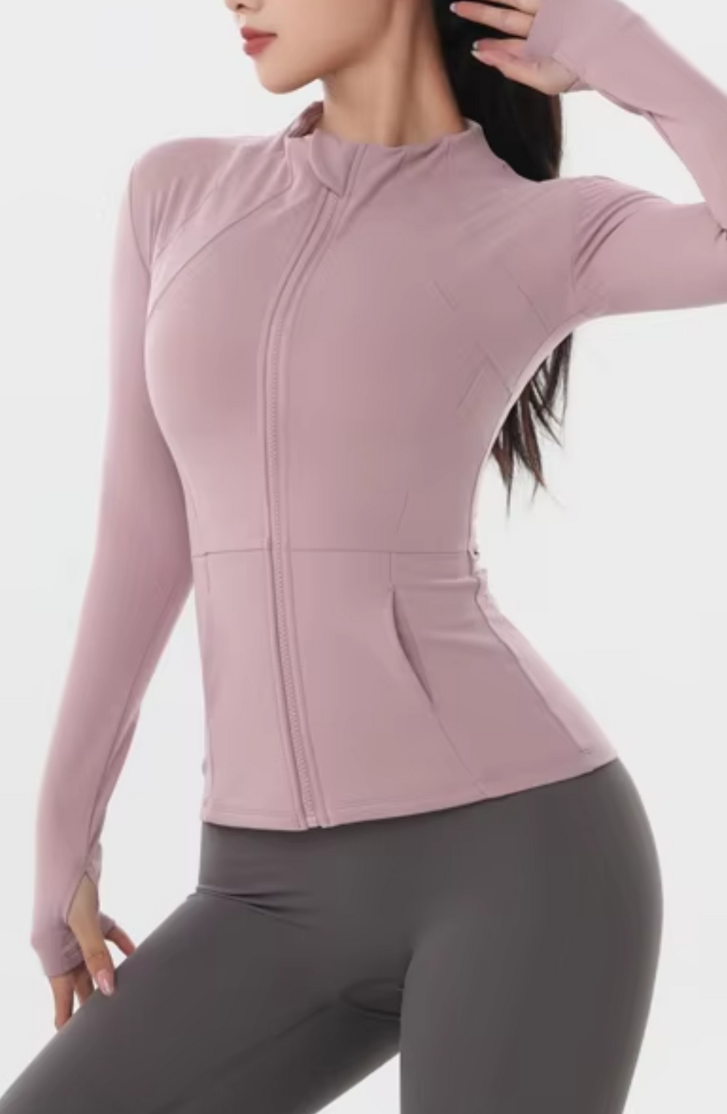 Slim Fit Sportjacke mit Reißverschluss
