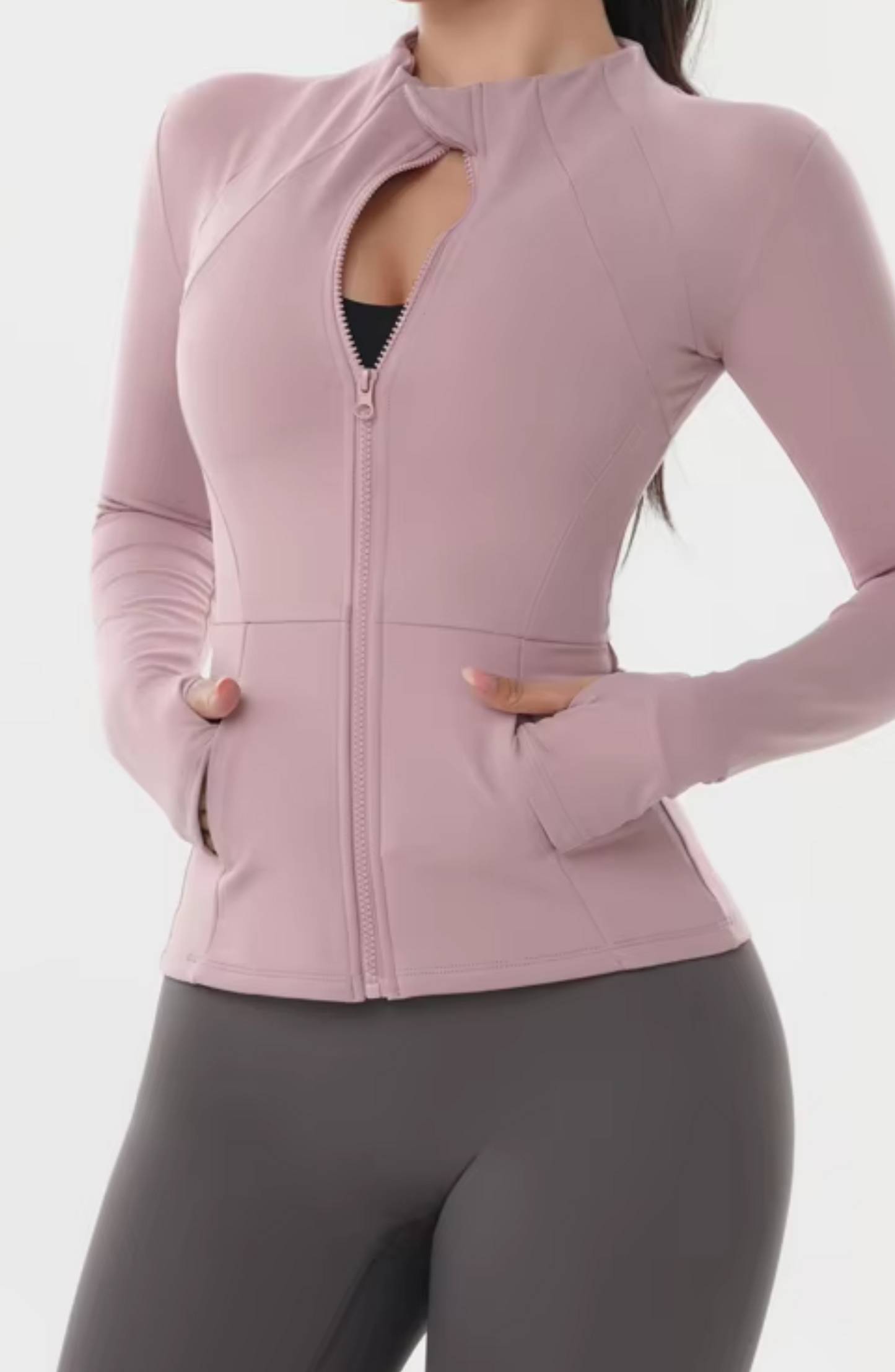 Slim Fit Sportjacke mit Reißverschluss