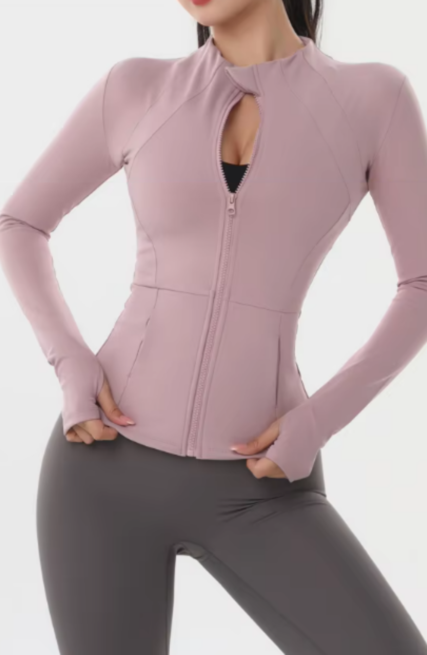 Slim Fit Sportjacke mit Reißverschluss