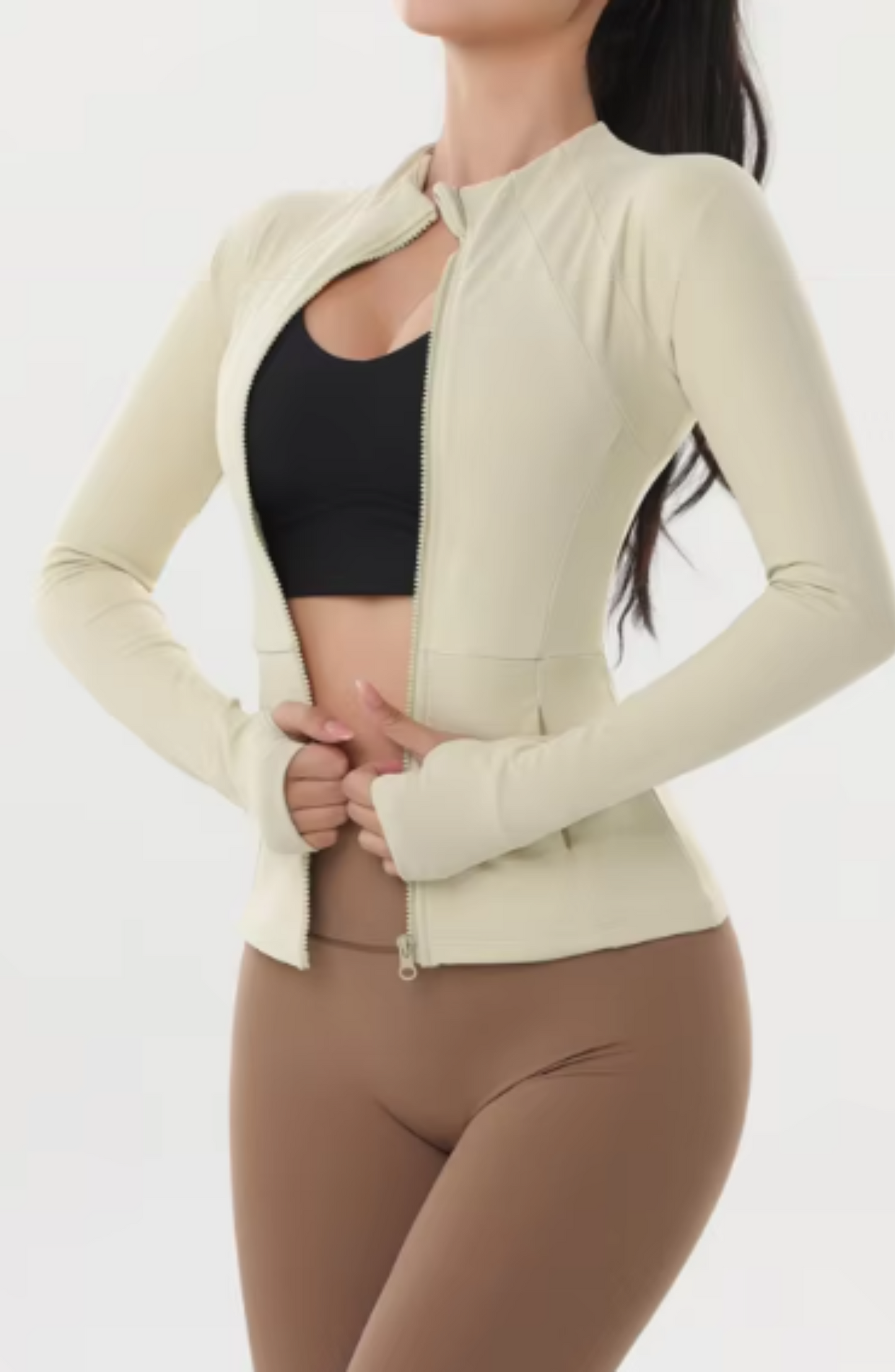 Slim Fit Sportjacke mit Reißverschluss