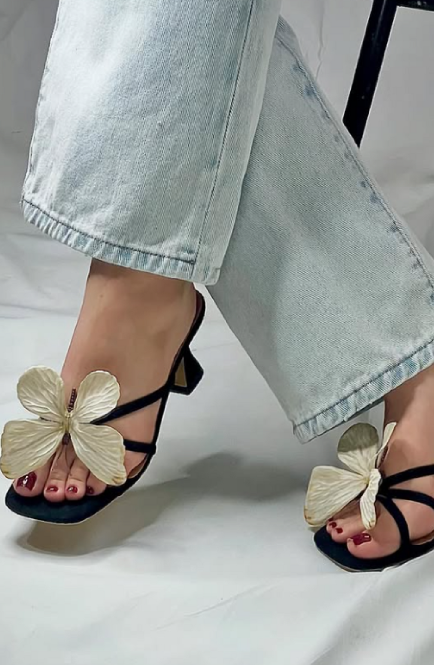 Butterfly Open Toe Heels