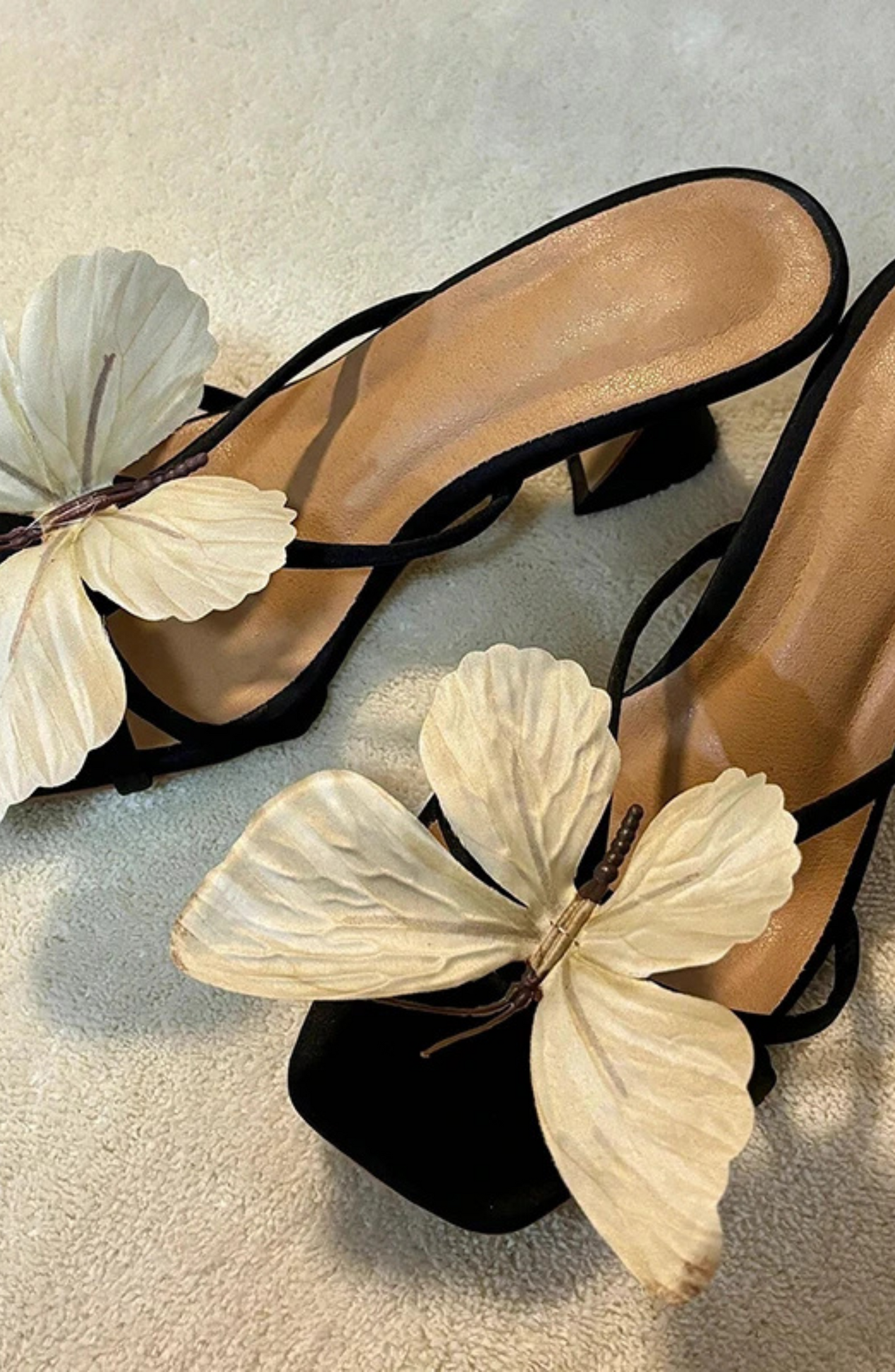 Butterfly Open Toe Heels
