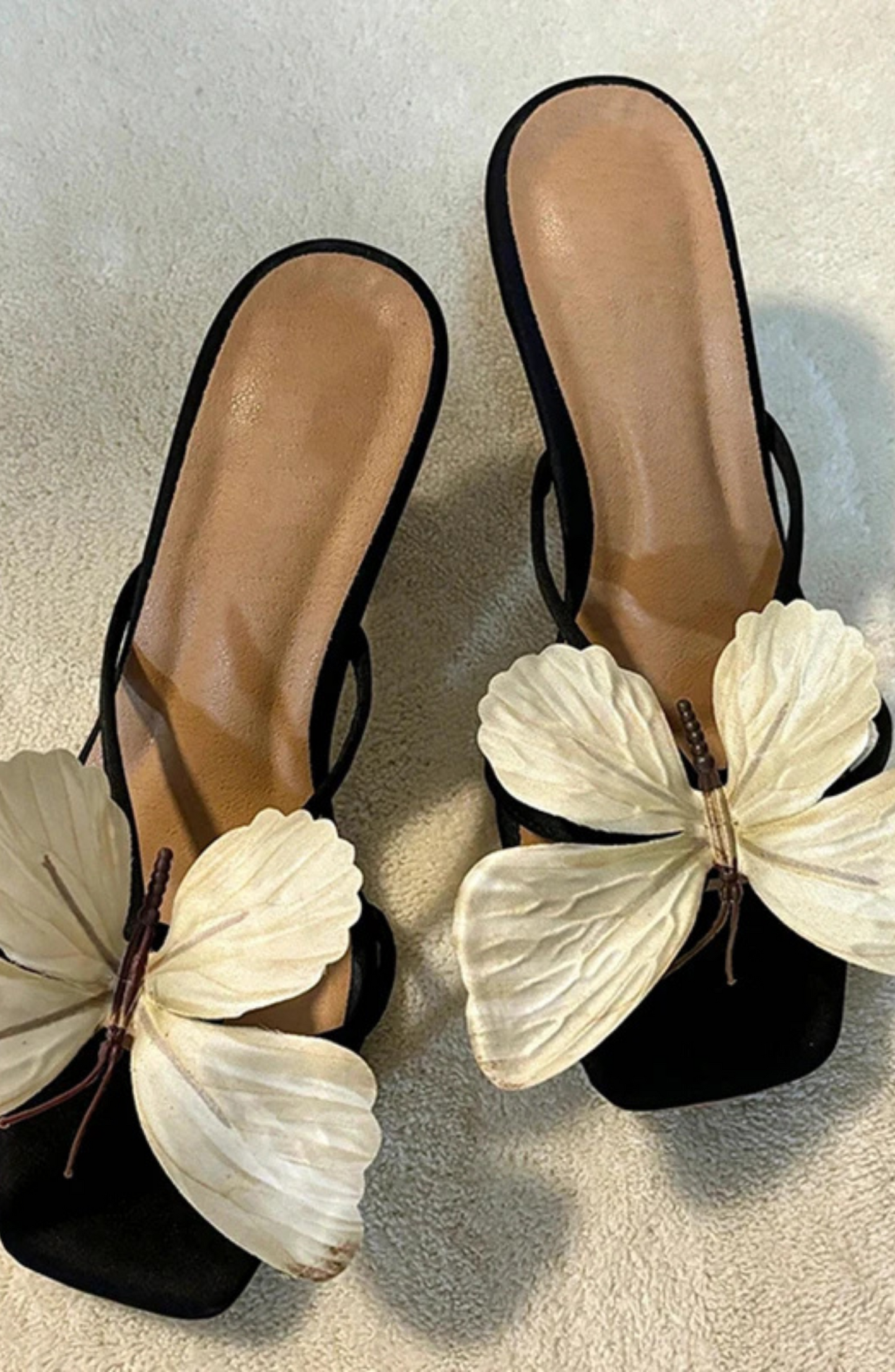 Butterfly Open Toe Heels