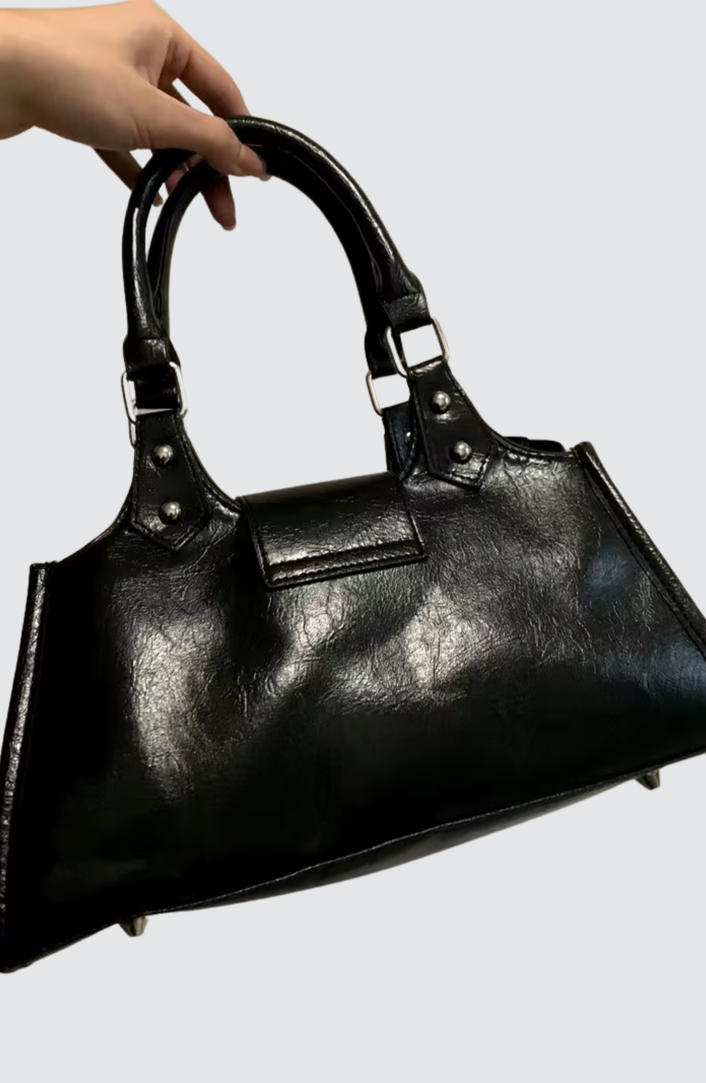 Gothic Star Y2K Black Bucket Shoulder Bag