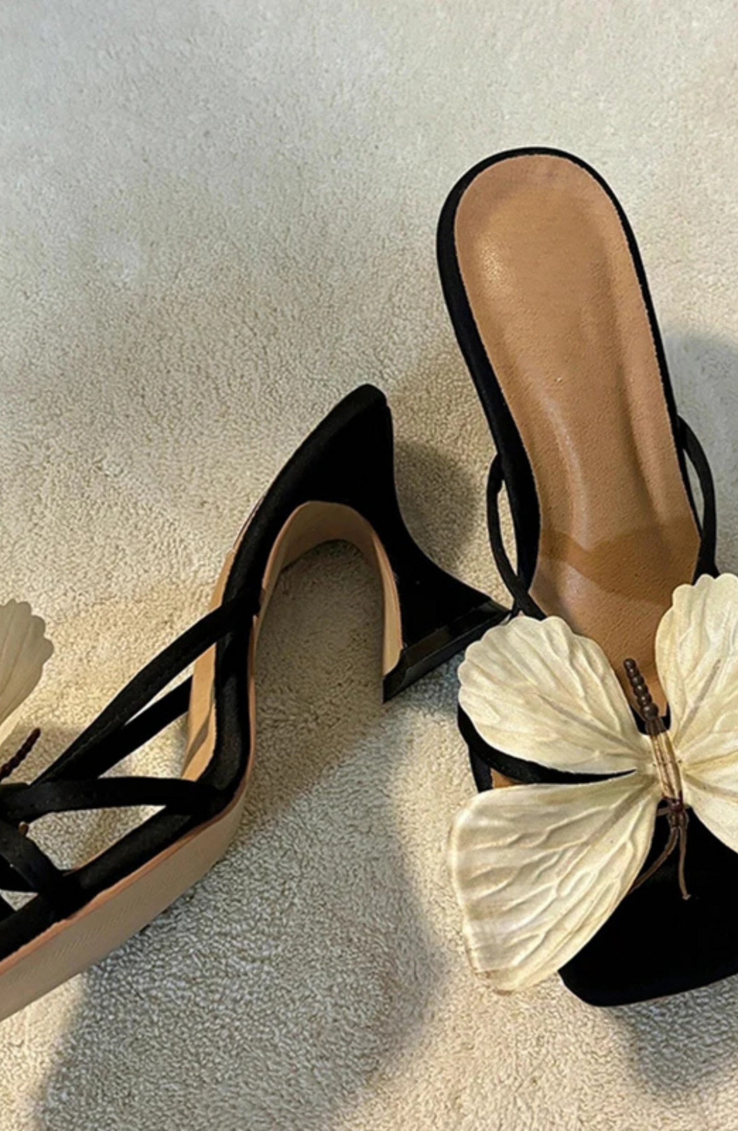 Butterfly Open Toe Heels