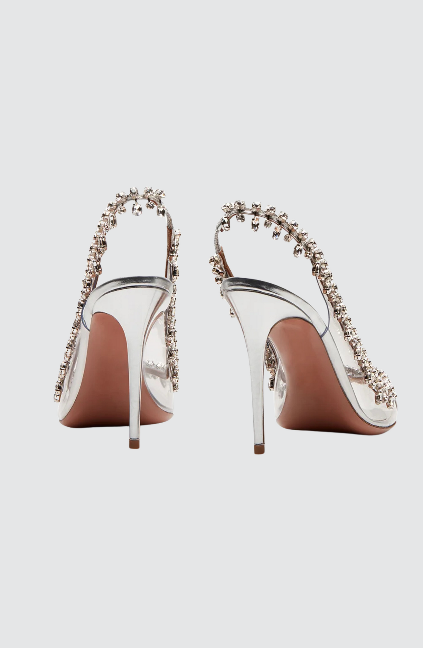 Rhinestone Chain Transparent Stiletto Heels