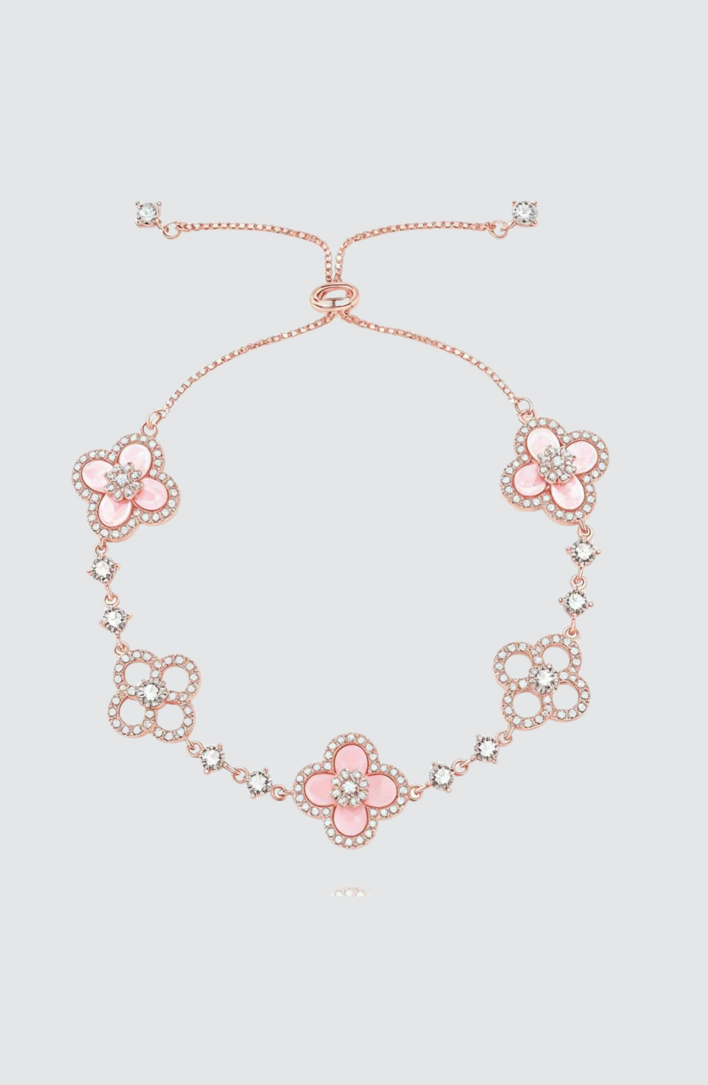 Pink Gold Flower Alhamb Bracelet