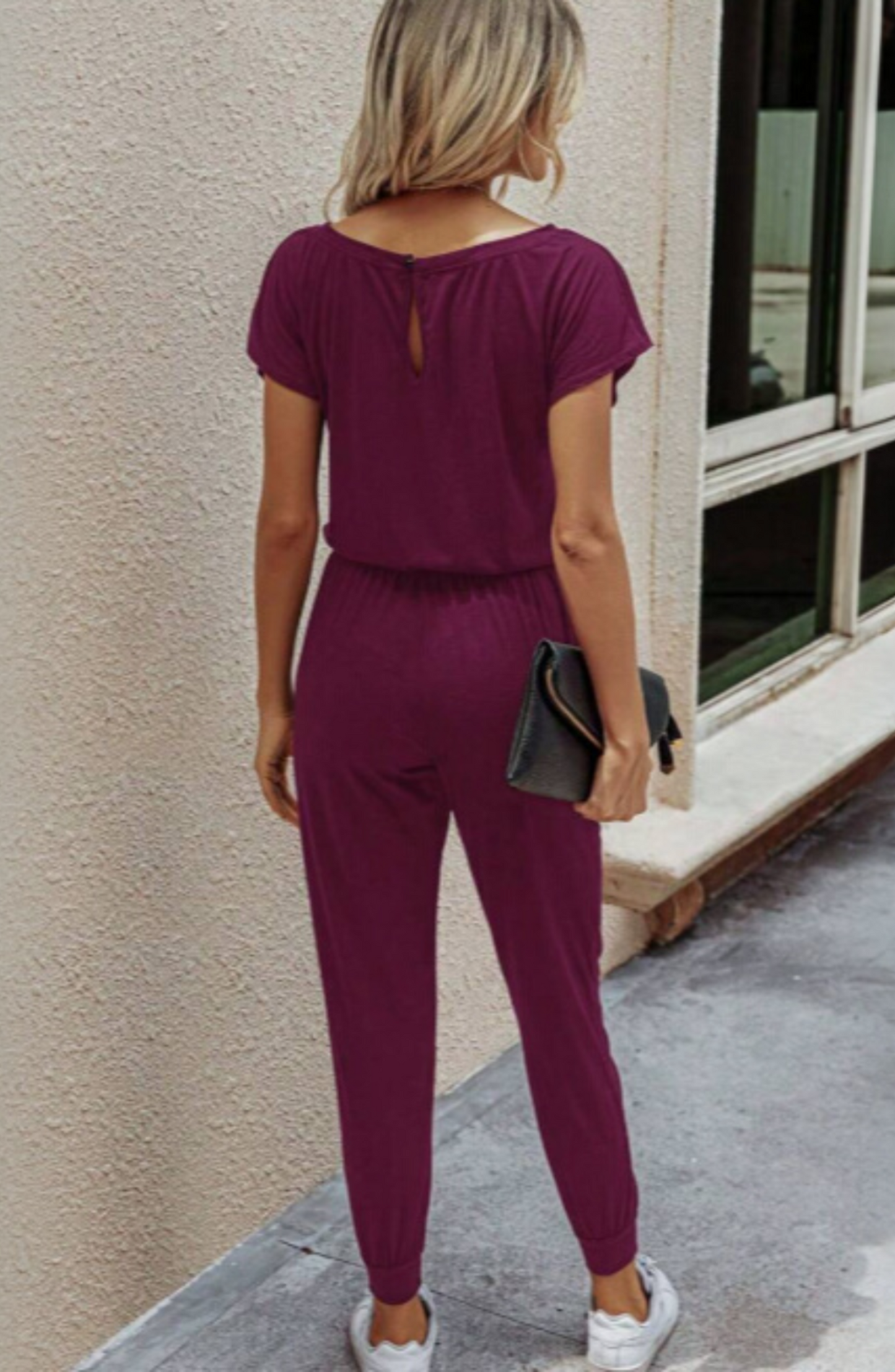 One-Shoulder Slanted Neckline Jumpsuit