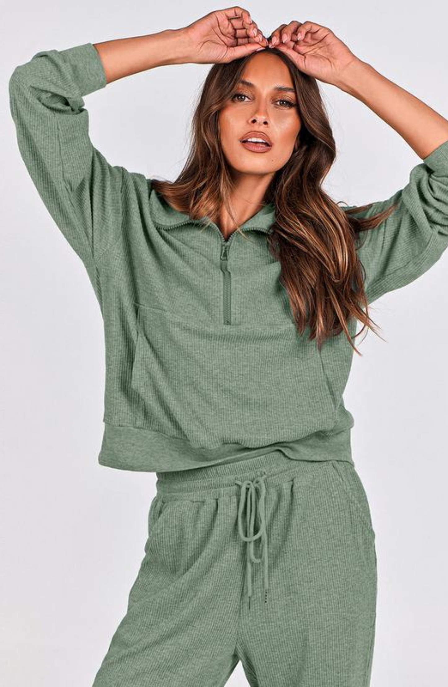 Half-Zip Polo Lounge Set