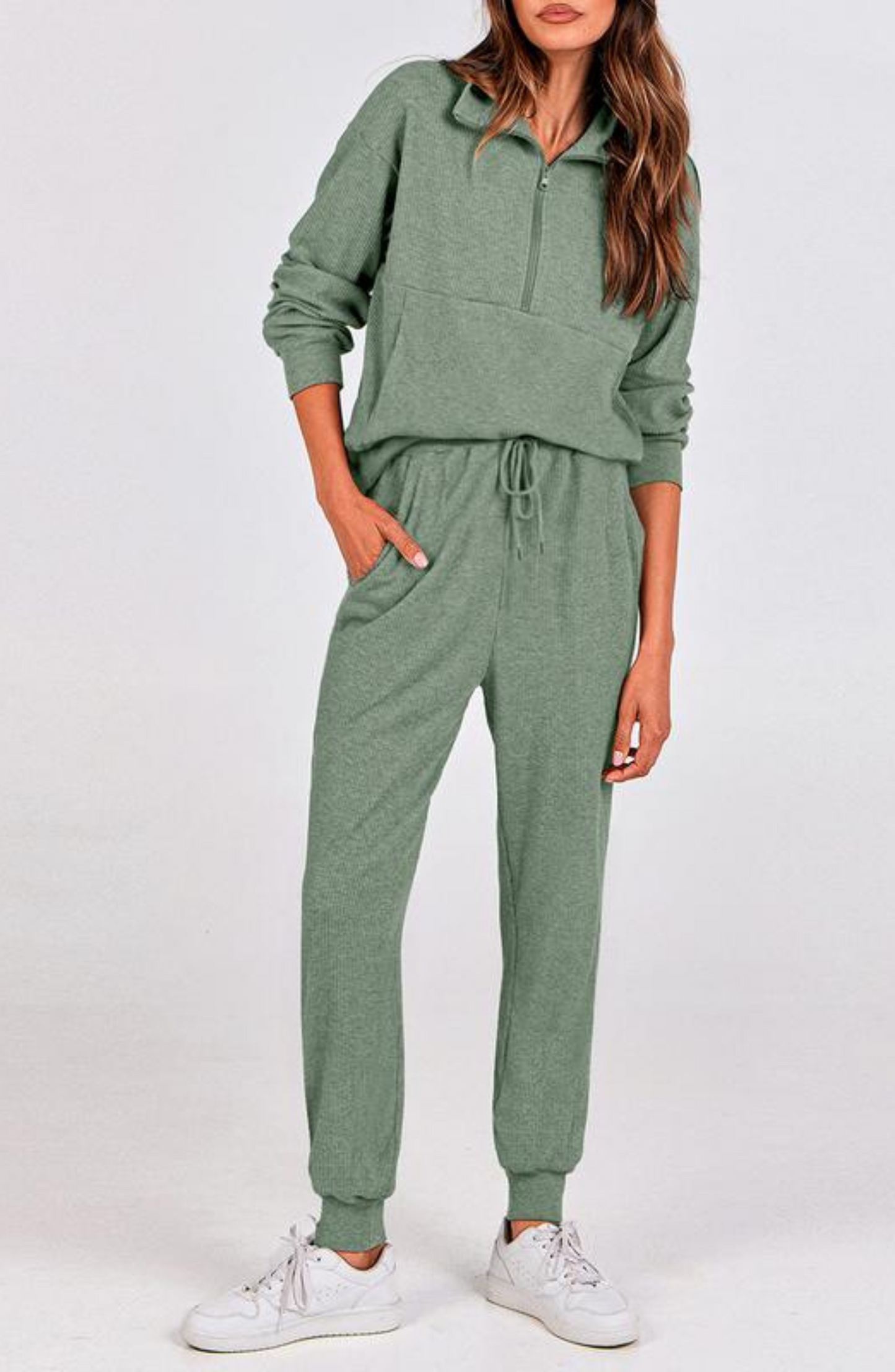Half-Zip Polo Lounge Set