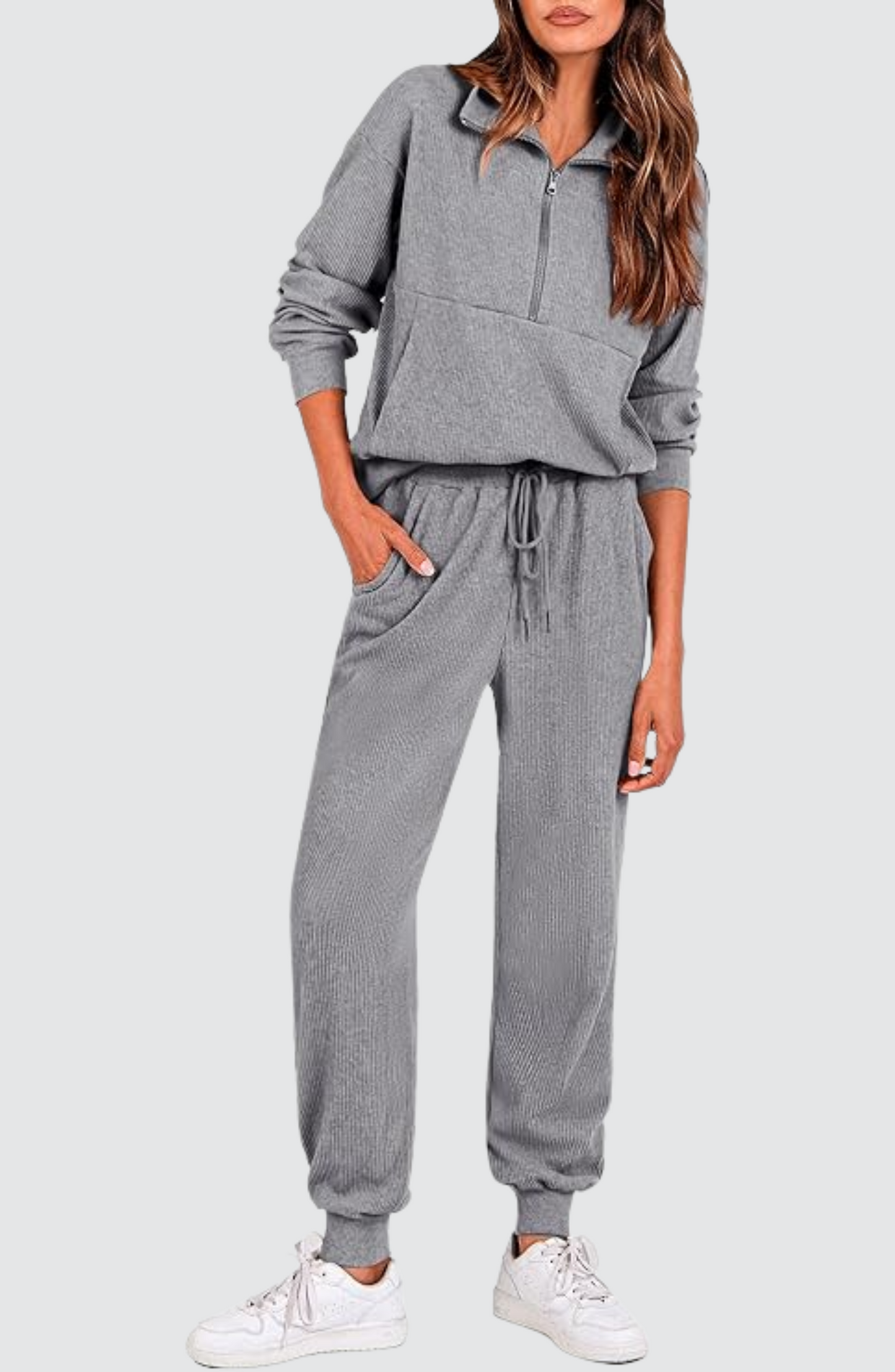 Half-Zip Polo Lounge Set