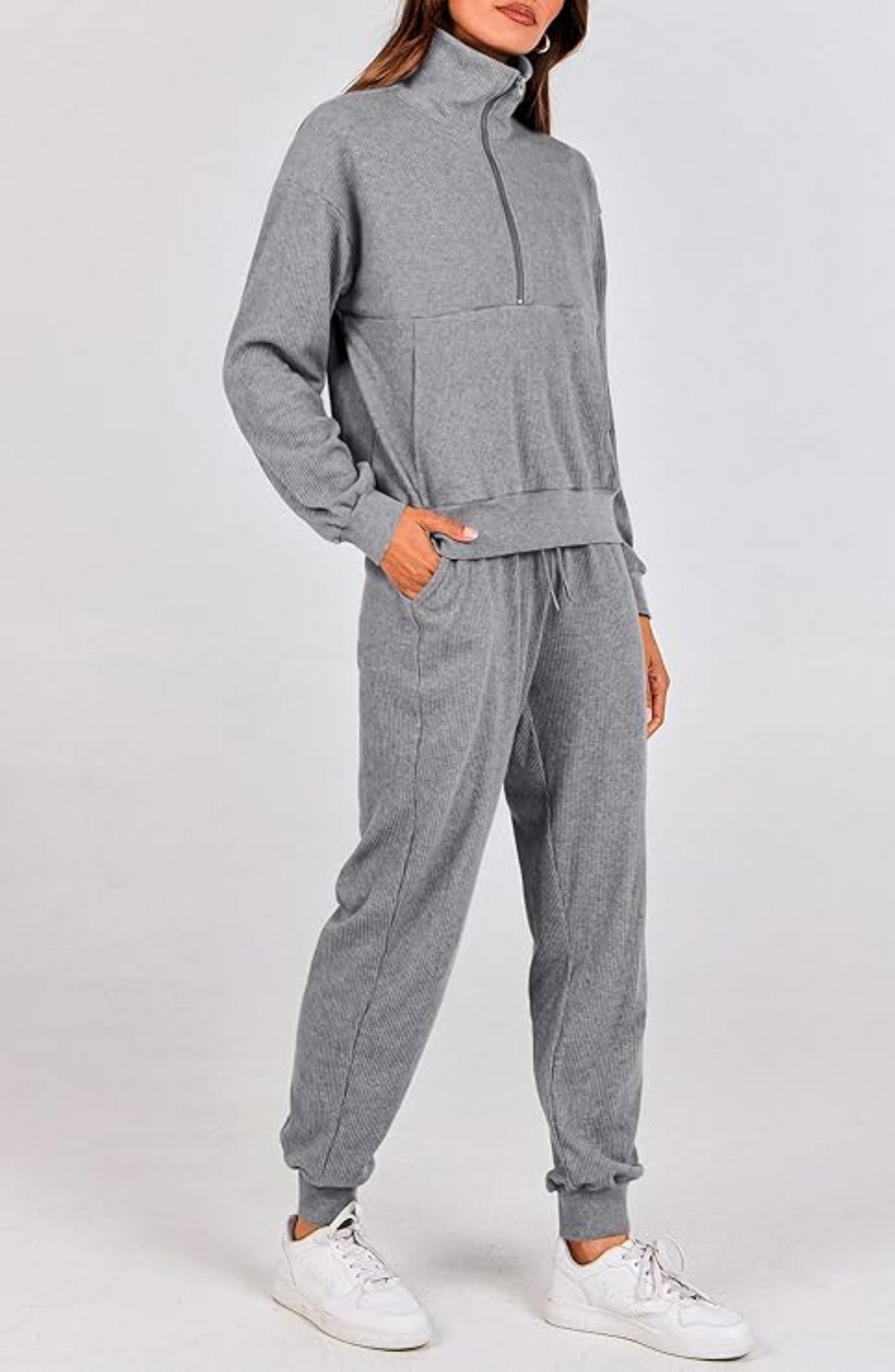 Half-Zip Polo Lounge Set
