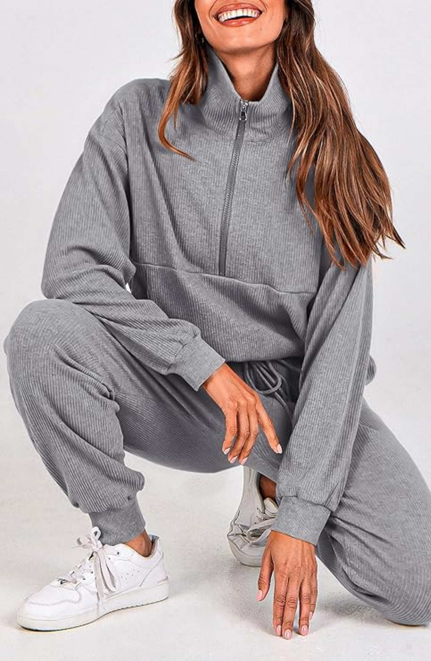 Half-Zip Polo Lounge Set