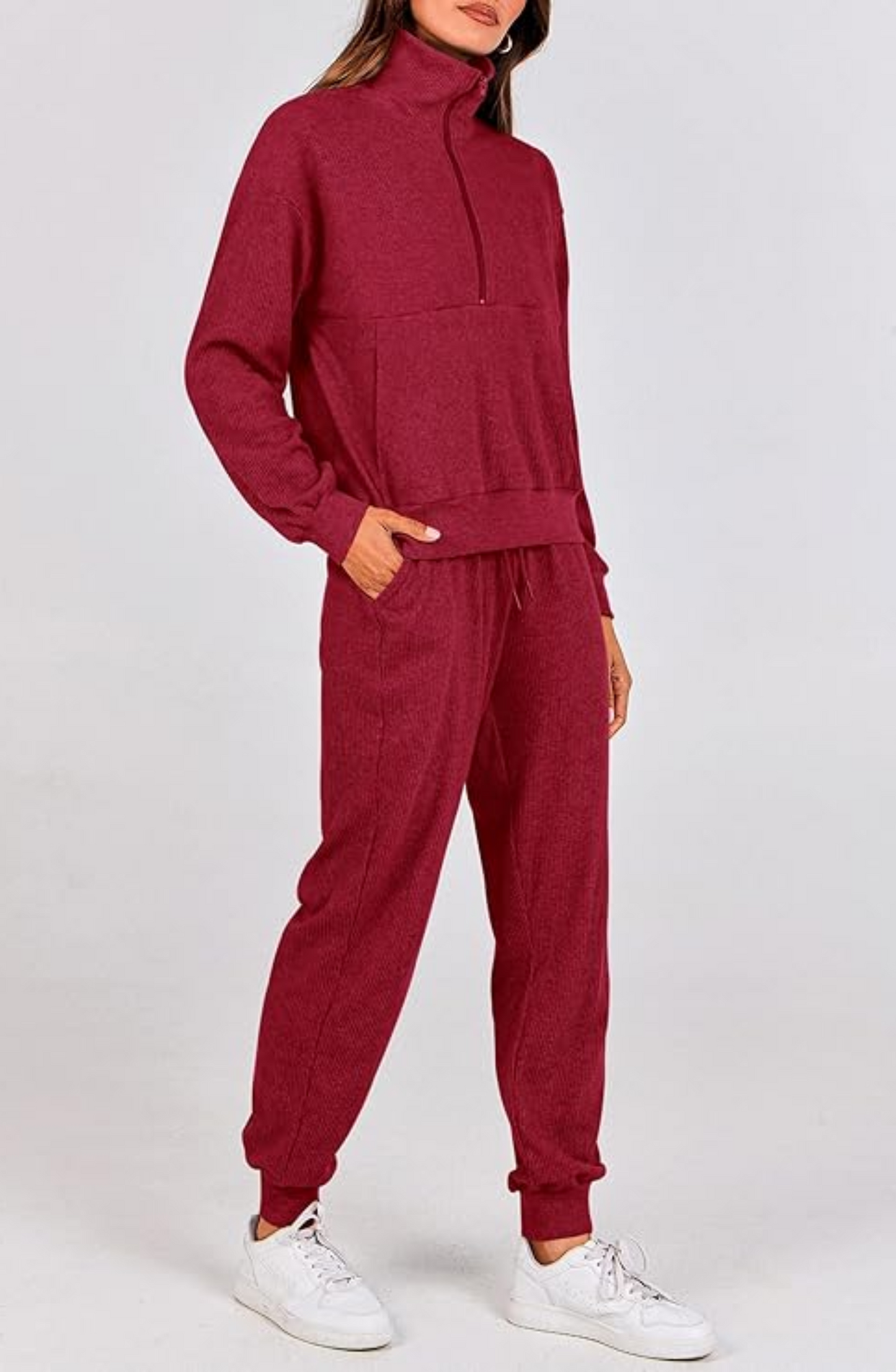Half-Zip Polo Lounge Set