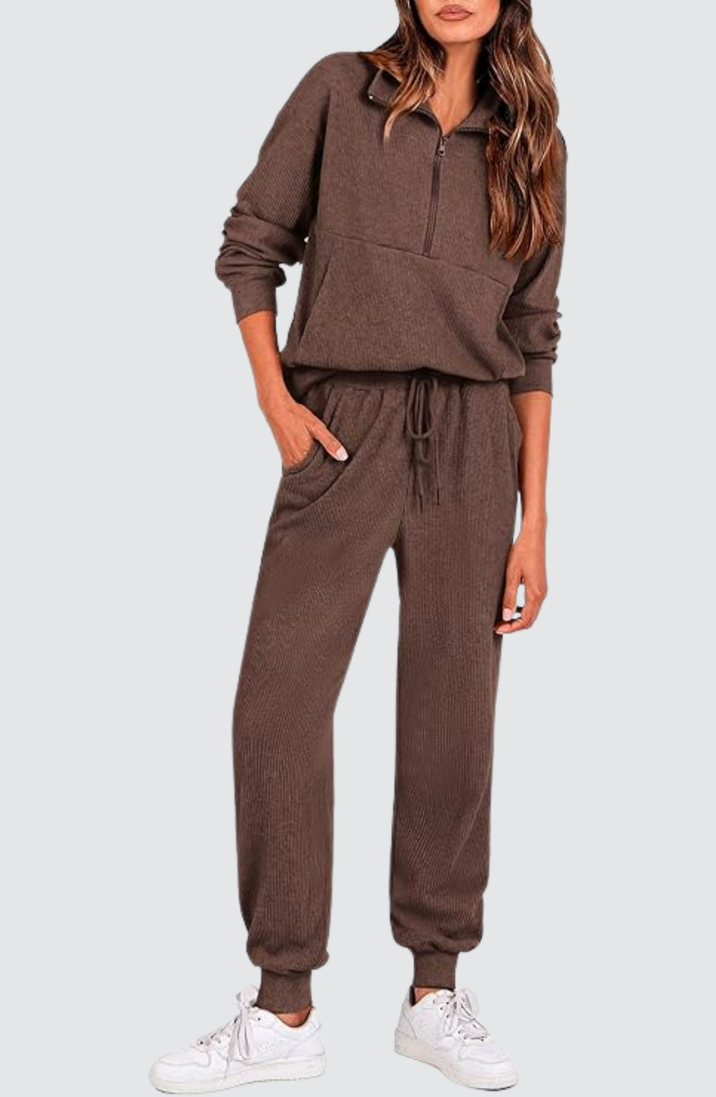 Half-Zip Polo Lounge Set