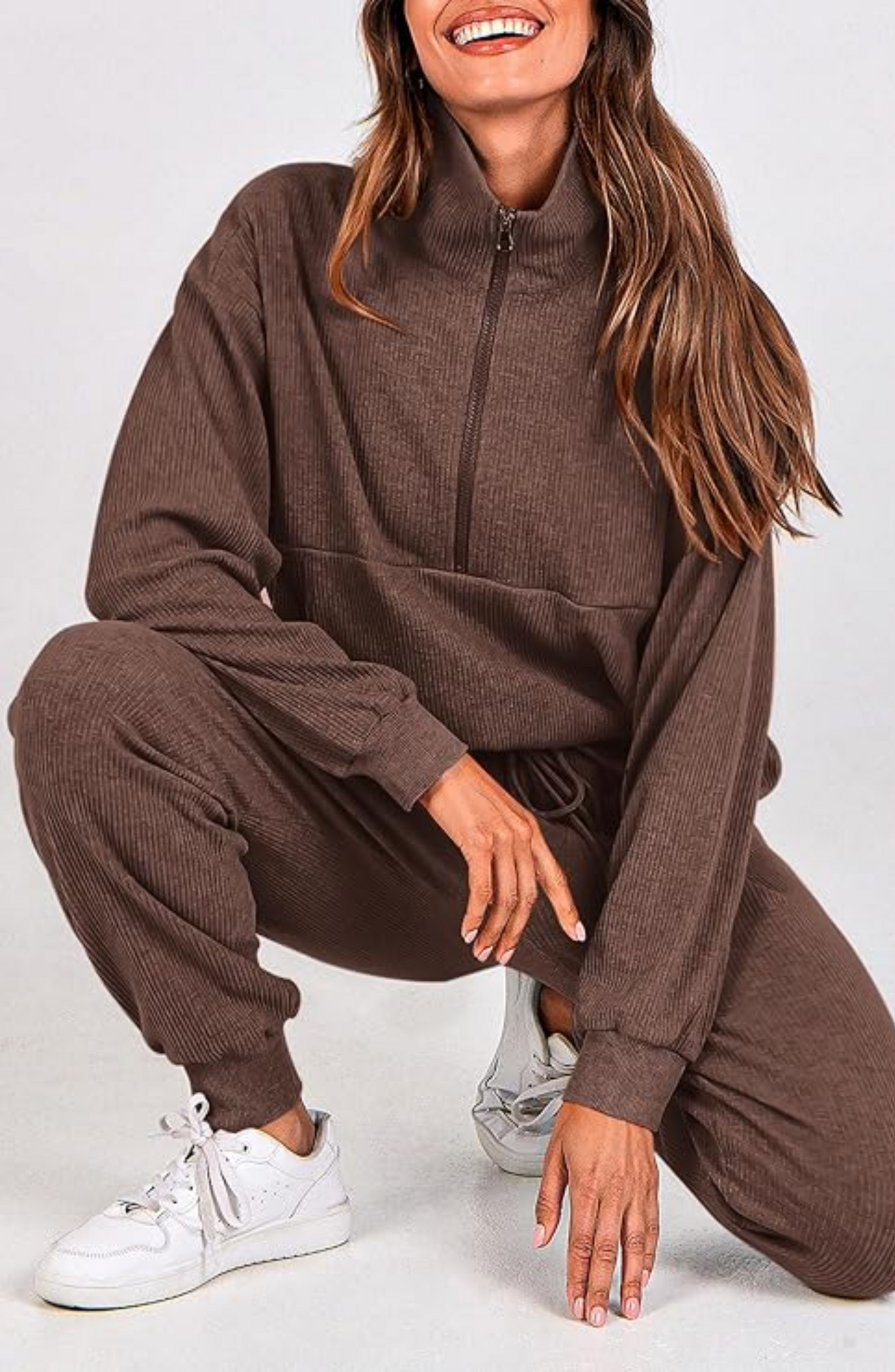 Half-Zip Polo Lounge Set
