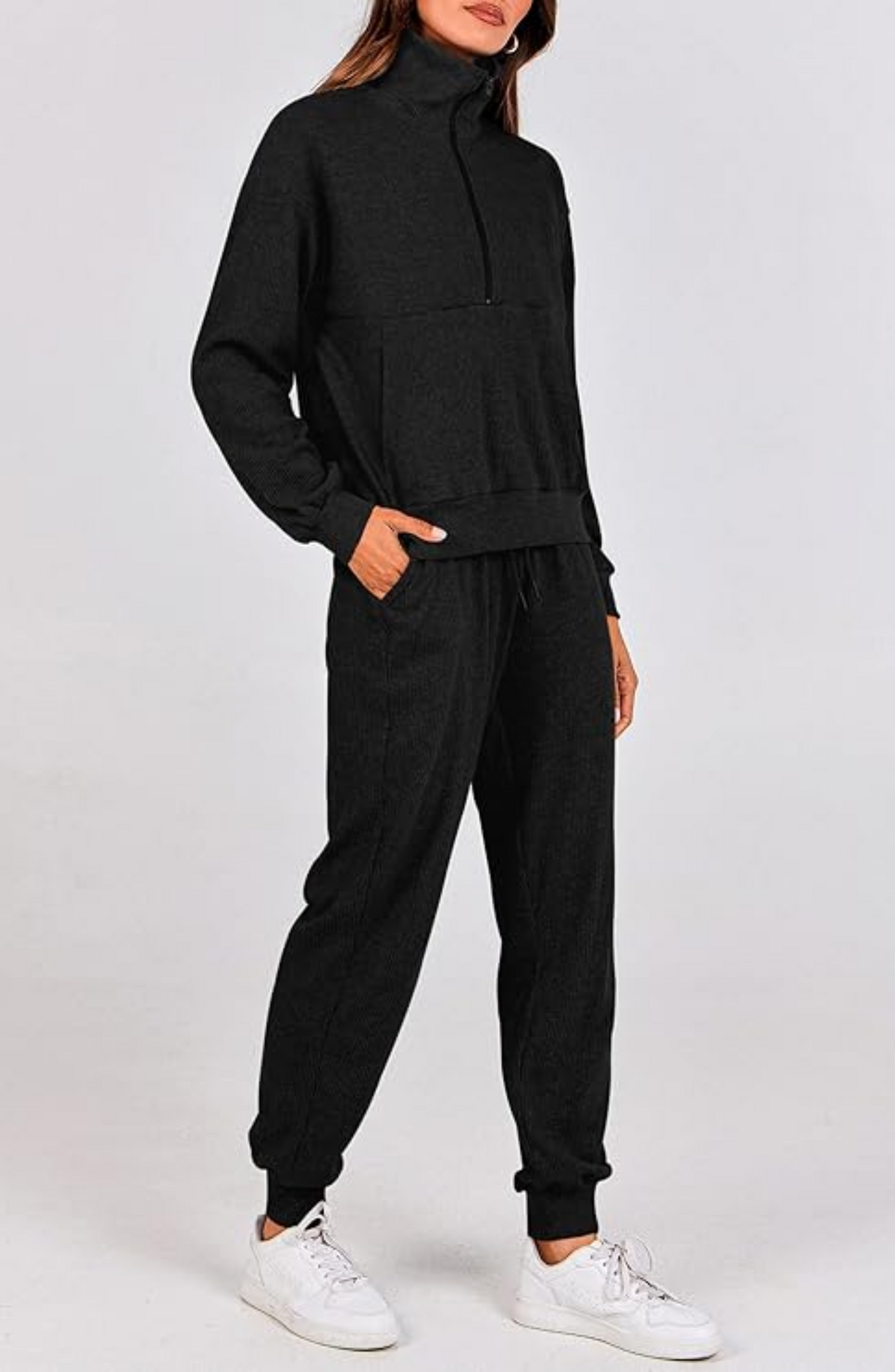 Half-Zip Polo Lounge Set
