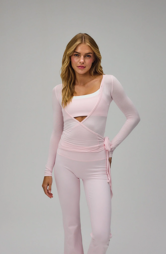Crossover Strap Long Sleeve Pilates Top
