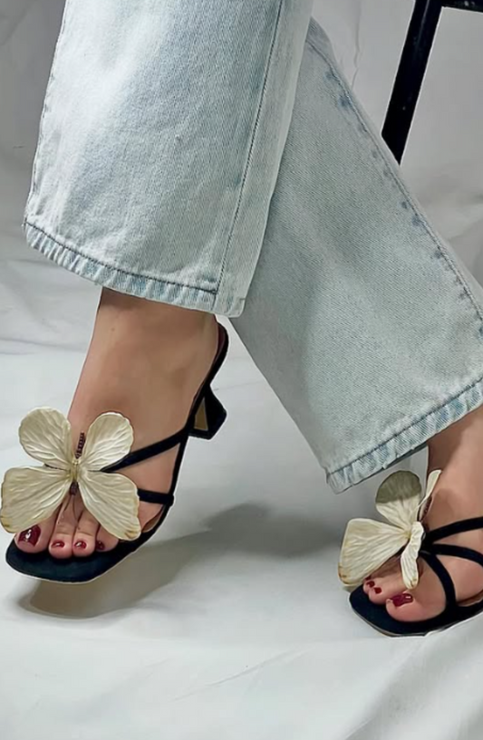 Butterfly Open Toe Heels