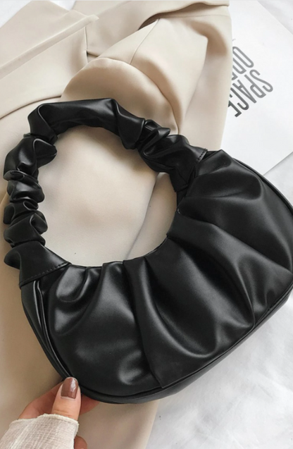 Modische Handtasche mit plissiertem Wolkenmuster