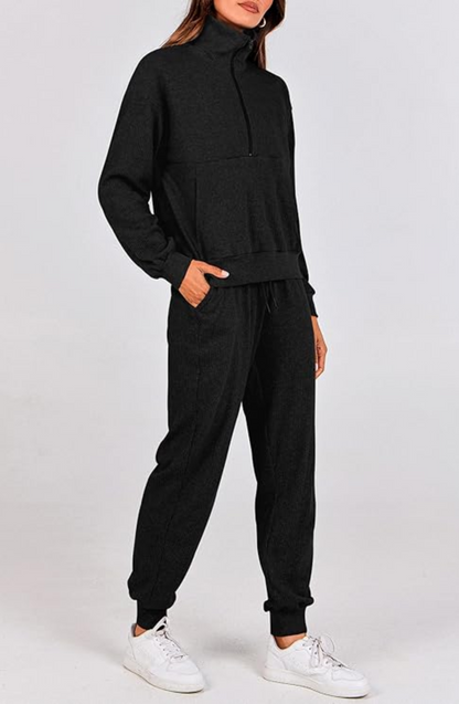 Half-Zip Polo Lounge Set
